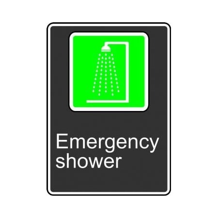 SAFETY SIGN EMERGENCY SHOWER 14 In  X MCSA947VS
